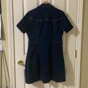 lazy oaf denim sweetheart dress